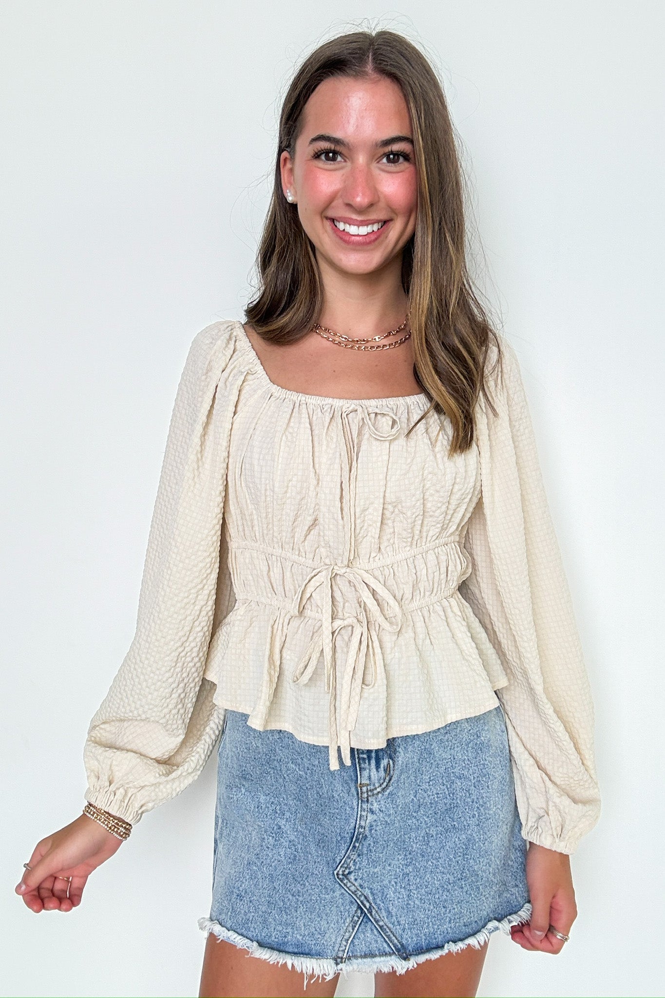 Daydream Darling Square Neck Ruched Top - Madison and Mallory