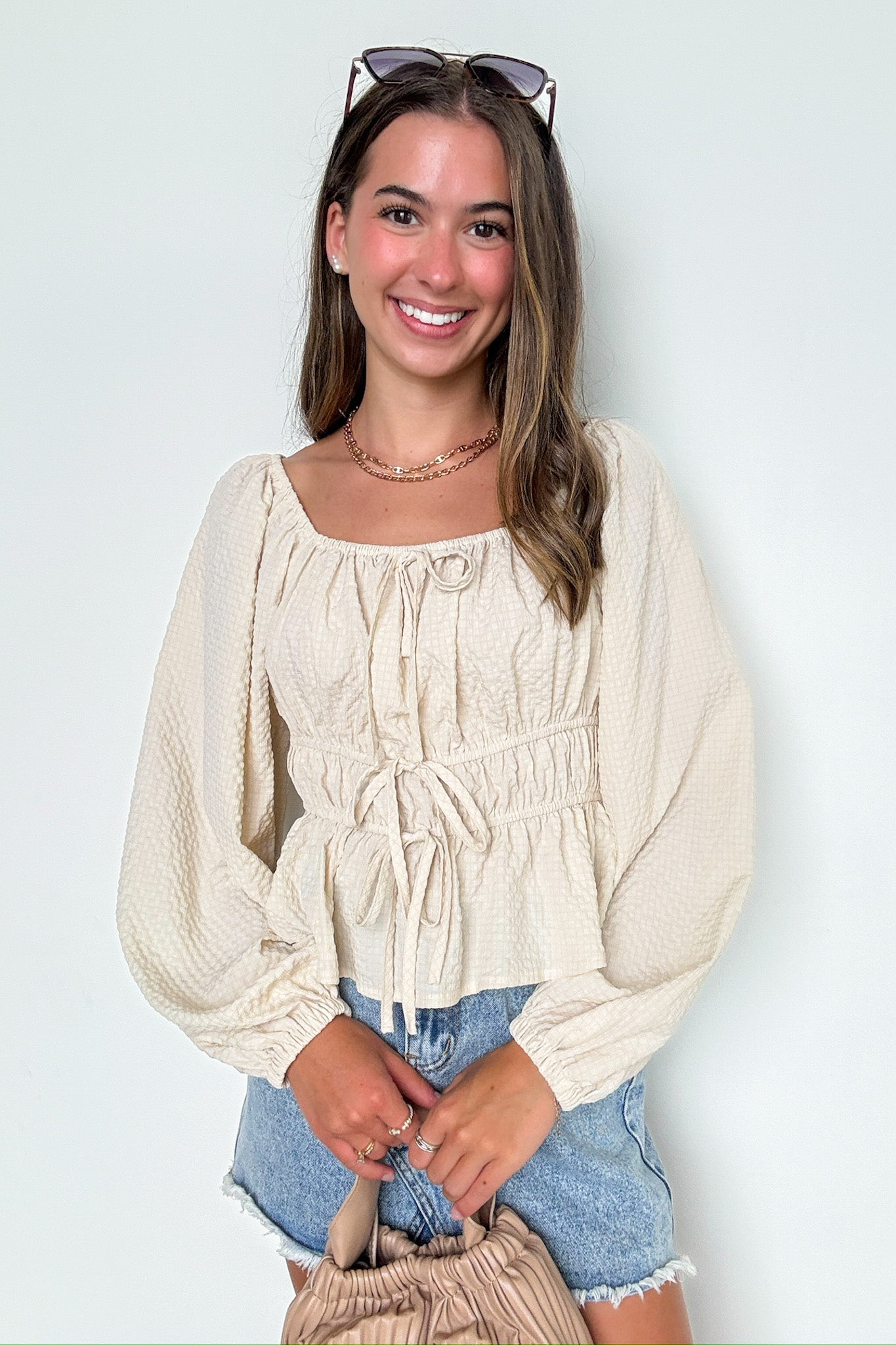 Daydream Darling Square Neck Ruched Top - Madison and Mallory