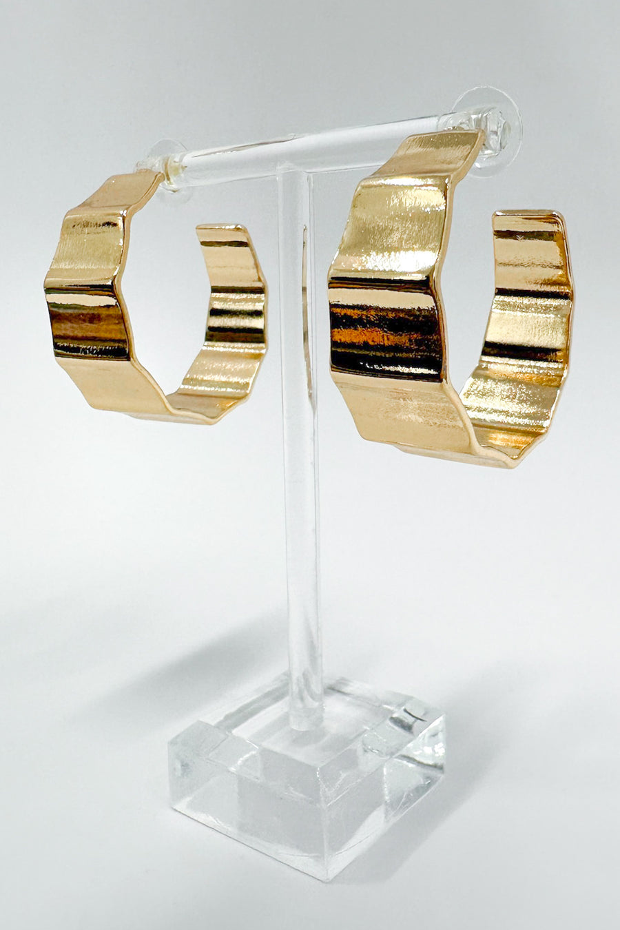 Gold Dazzling Ways Geo Hoop Earrings - Madison and Mallory