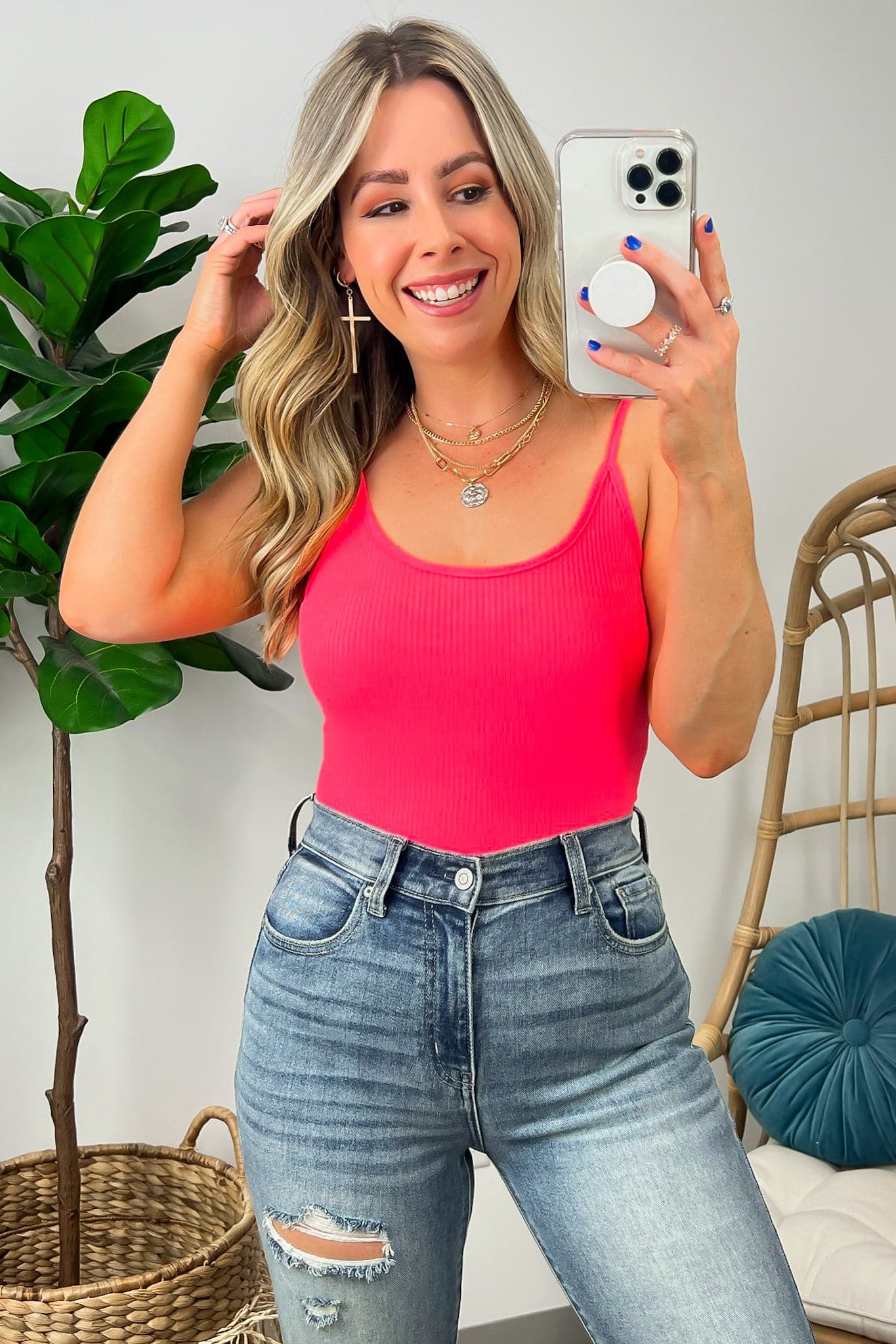  Debby Striped Ribbed Bodysuit - FINAL SALE - Madison and Mallory