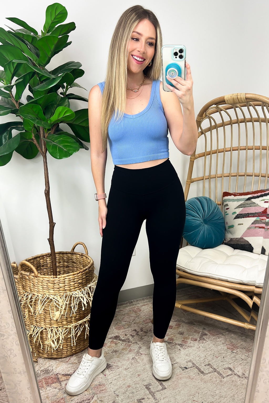 Deema Ribbed Seamless Cropped Tank Bra Top - FINAL SALE - Madison and Mallory