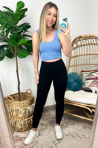 Deema Ribbed Seamless Cropped Tank Bra Top - FINAL SALE - Madison and Mallory