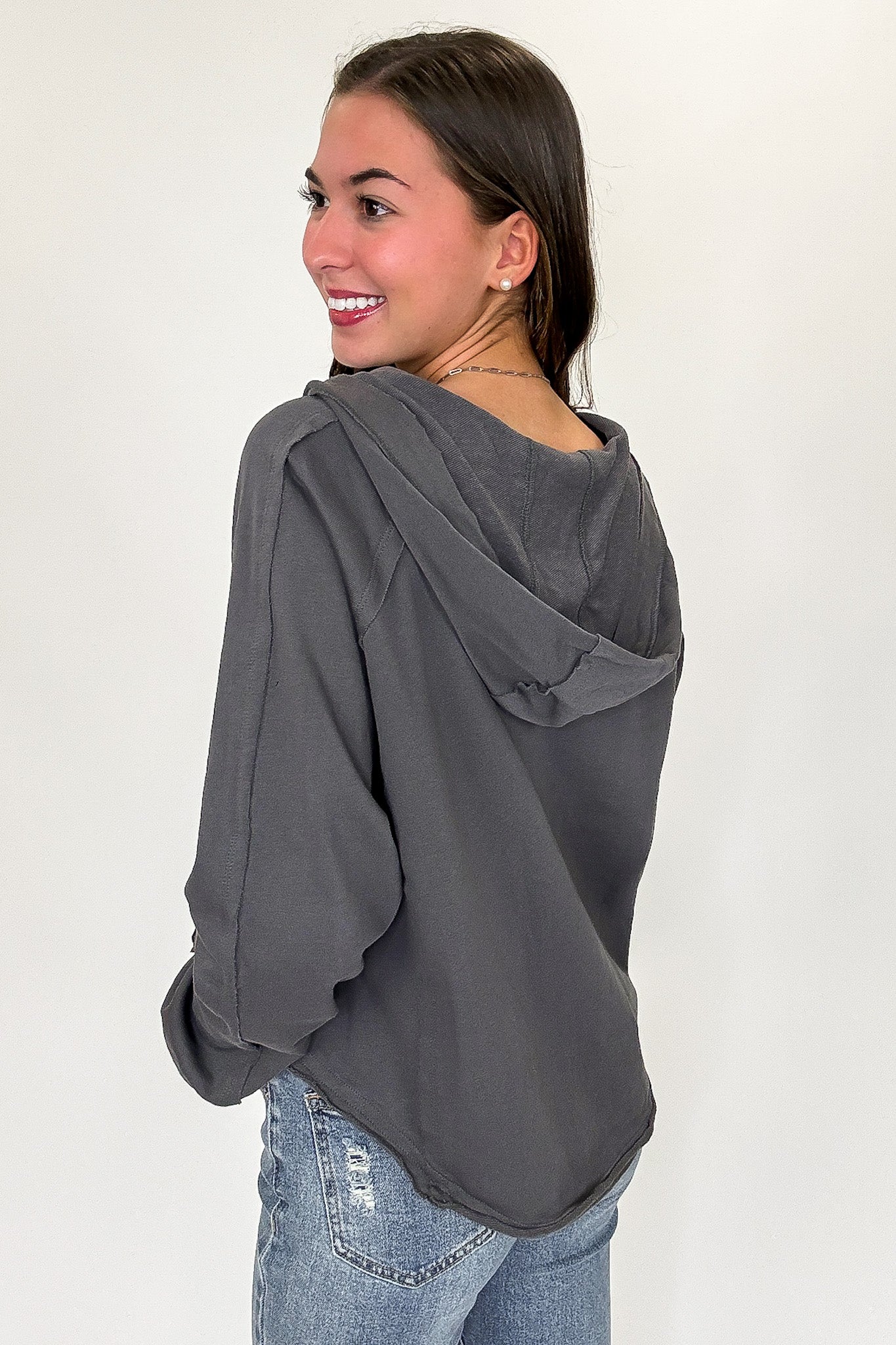 Defined Edge Seam Detail Hoodie - Madison and Mallory