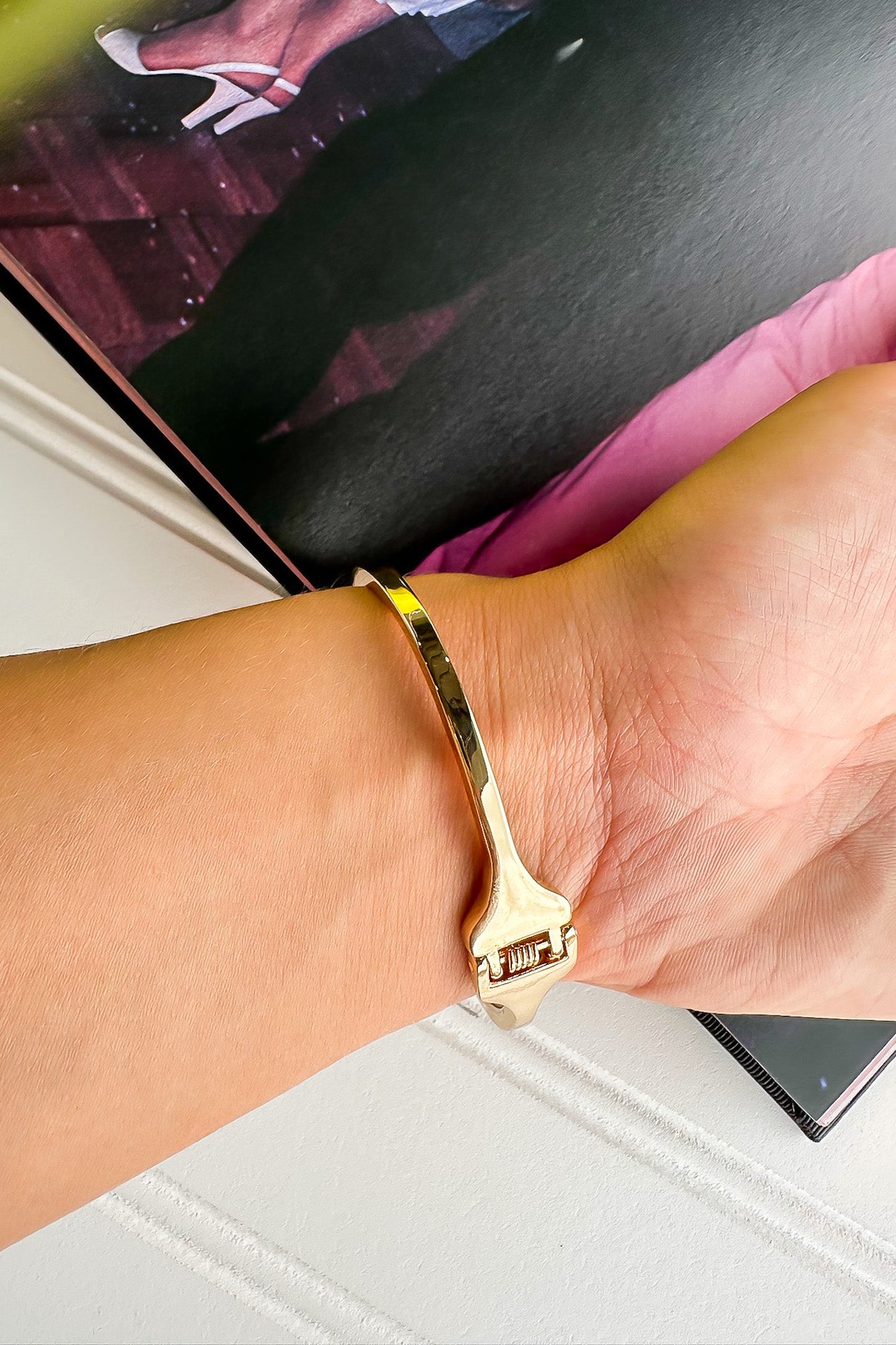Definite Answer Crystal Cuff Bangle Bracelet - Madison and Mallory