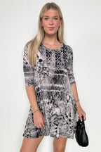  Definite Drama Abstract Print Shift Dress - FINAL SALE - Madison and Mallory