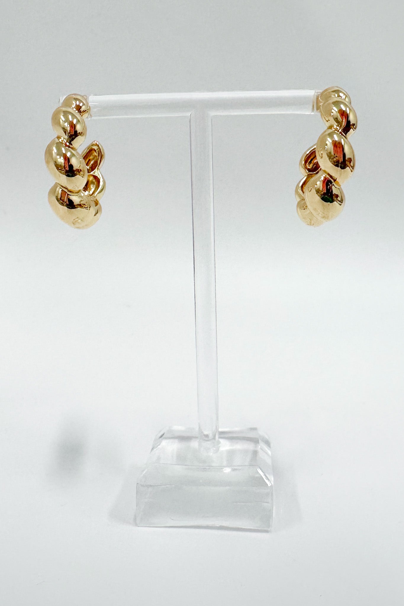  Definitely Iconic Twist Bubble Hoop Earrings - Madison and Mallory