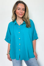 Delaney Double Gauze Button Down Top - FINAL SALE - Madison and Mallory