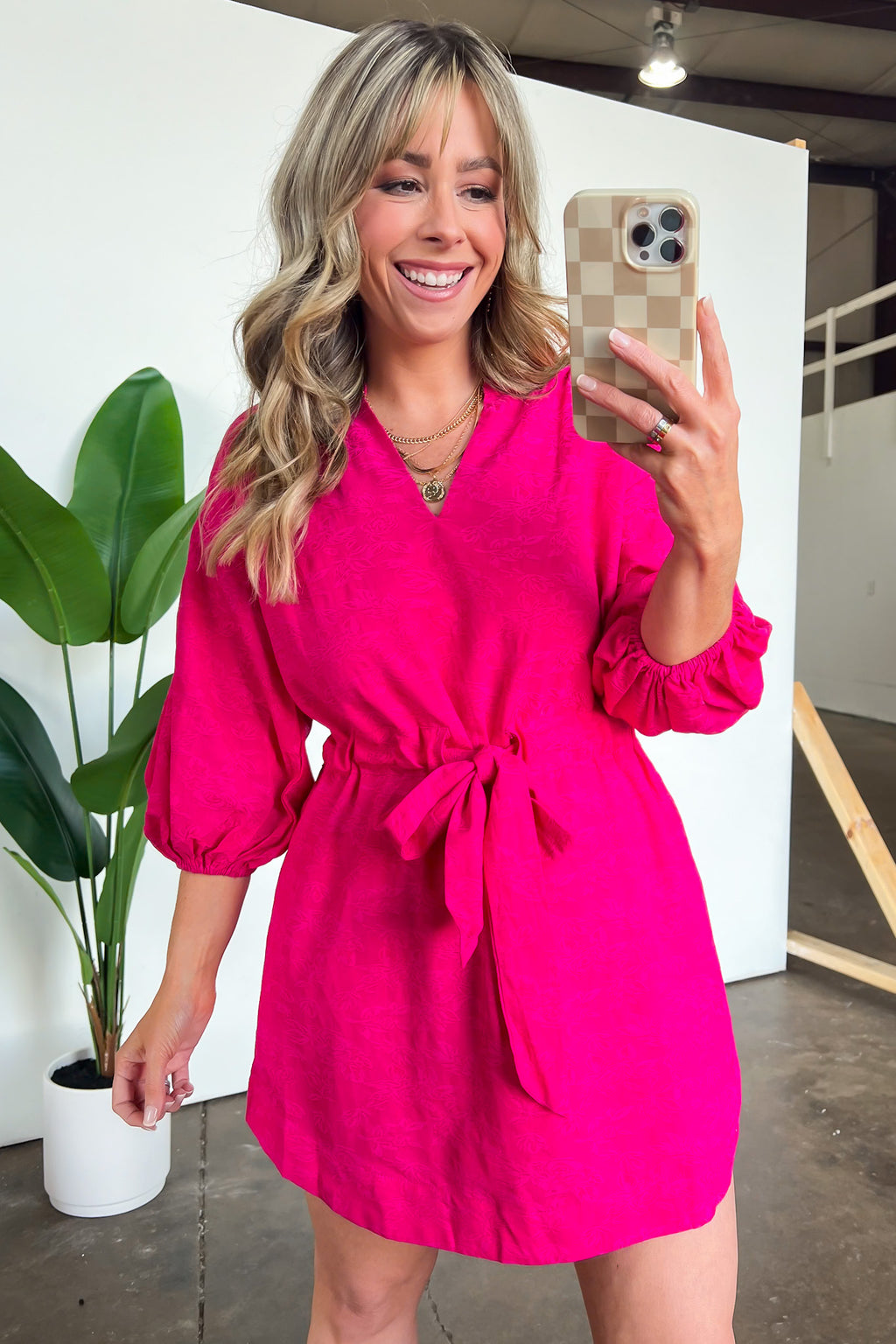  Delicate Sweetness V-Neck Tie Waist Dress - FINAL SALE - Madison and Mallory
