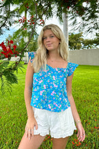  Delightful Expression Floral Sweetheart Tank Top - FINAL SALE - Madison and Mallory