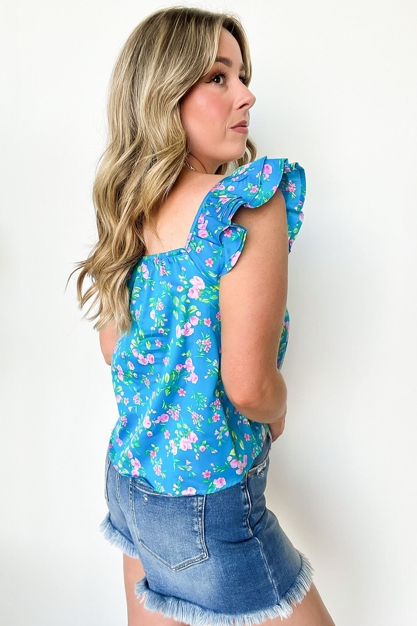  Delightful Expression Floral Sweetheart Tank Top - FINAL SALE - Madison and Mallory