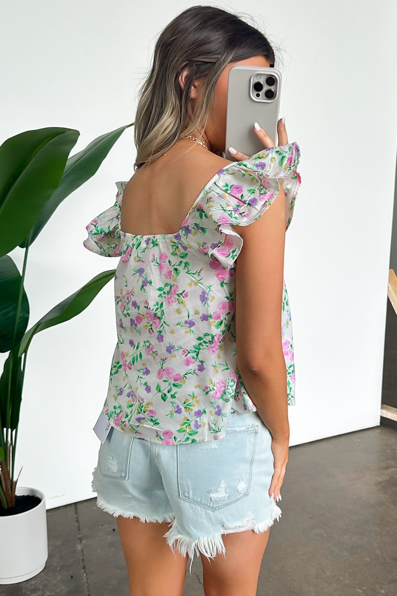  Delightful Expression Floral Sweetheart Tank Top - Madison and Mallory