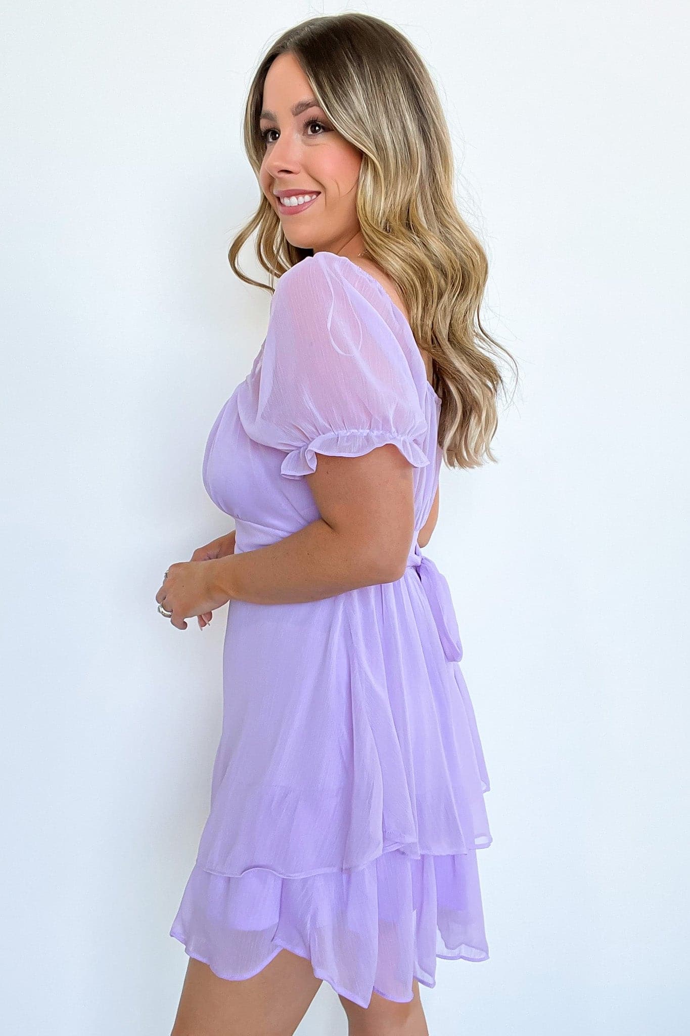  Delightful Vibe Tie Back Ruffle Tiered Dress - FINAL SALE - Madison and Mallory