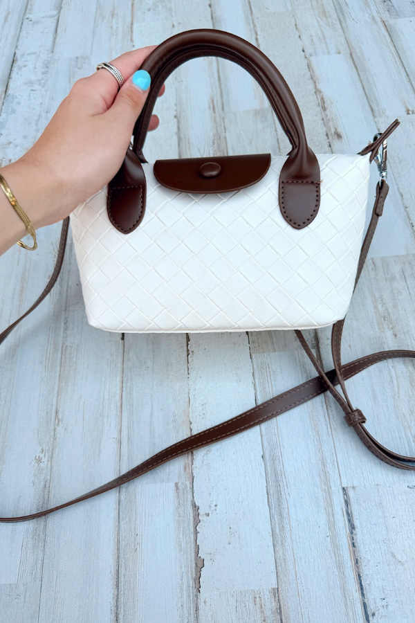 Delightful Design Embossed Faux Leather Crossbody Bag
