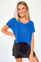 Dellah V-Neck Short Sleeve Top - FINAL SALE - Madison and Mallory