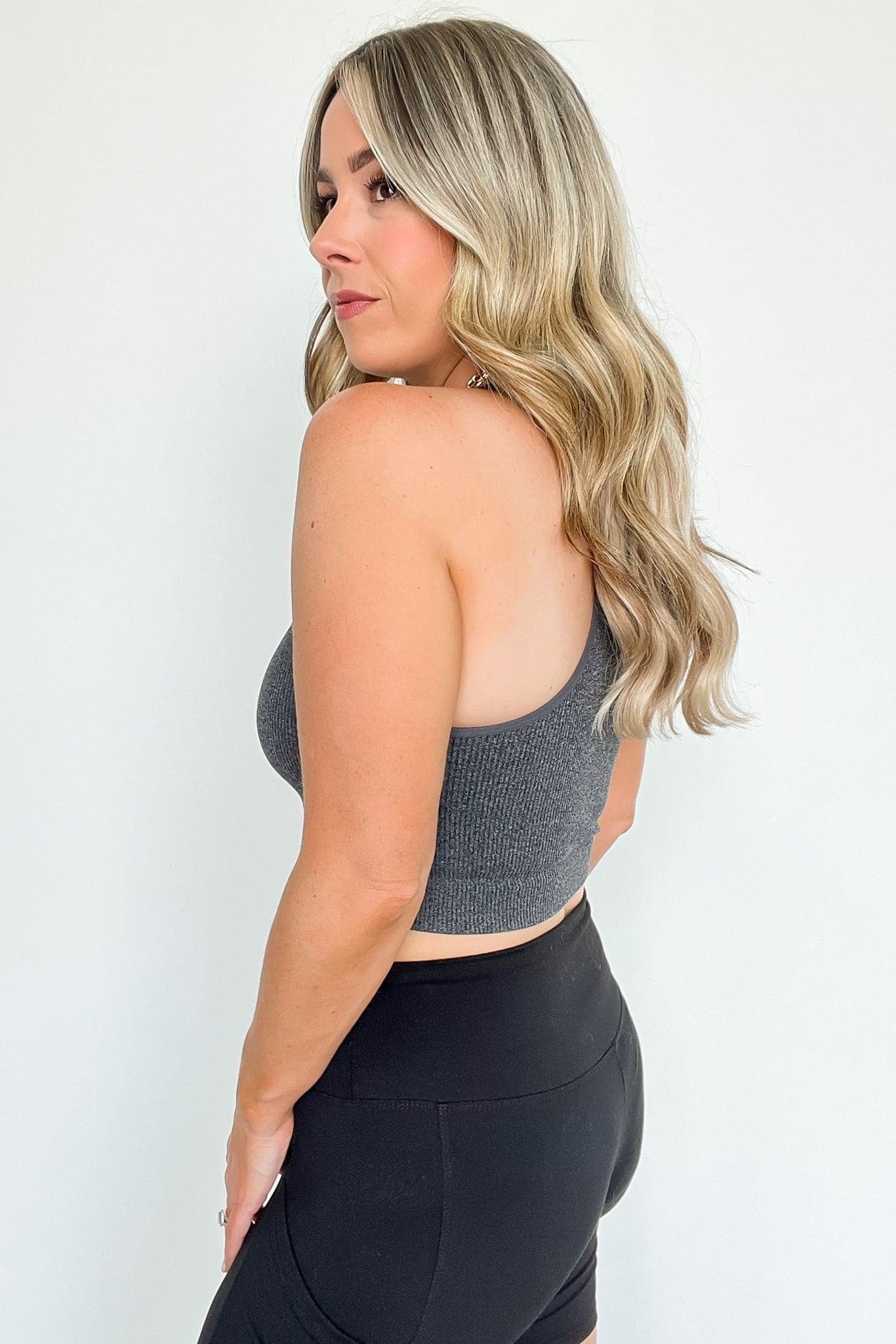  Delmar Ribbed Knit Racerback Bra Top - BACK IN STOCK - Madison and Mallory