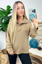  Delora Collared Textured Knit Top - FINAL SALE - Madison and Mallory