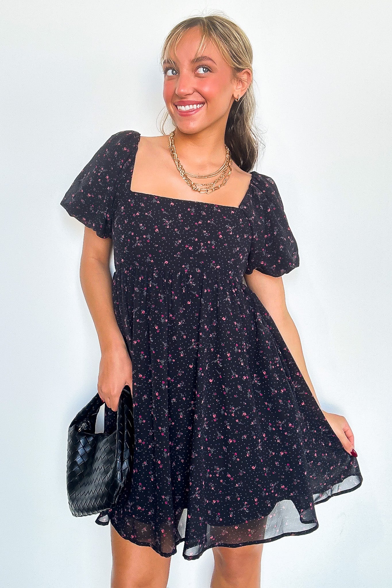 Deluxe Desire Square Neck Floral Dress - FINAL SALE - Madison and Mallory