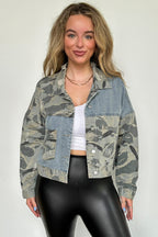 Desert Rebel Vintage Camo Denim Jacket - FINAL SALE - Madison and Mallory