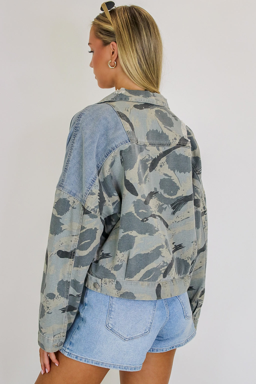 Desert Rebel Vintage Camo Denim Jacket - Madison and Mallory