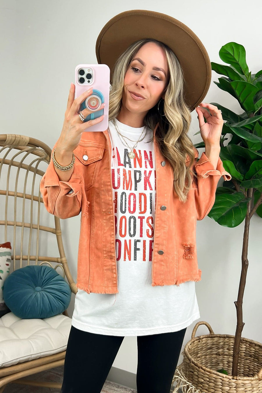 Distressed Fall Things Oversized Graphic Tee - FINAL SALE - Madison and Mallory