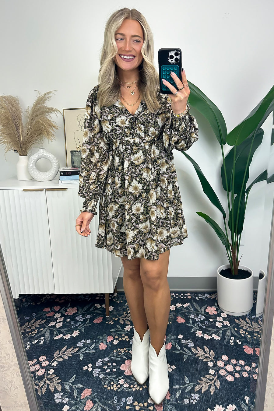  Dose of Charm V-Neck Floral Dress - FINAL SALE - Madison and Mallory