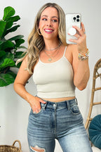 Dovie Ribbed Seamless Cropped Bra Top - FINAL SALE - Madison and Mallory