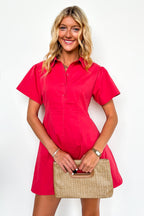 Downtown Fit Flared Collared Dress - Madison and Mallory