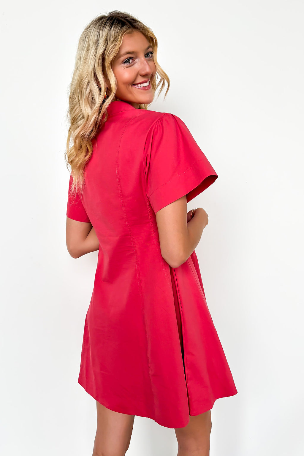 Downtown Fit Flared Collared Dress - Madison and Mallory