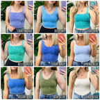  Dream Weekend Acid Wash Two-Way Neckline Tank Top - FINAL SALE - Madison and Mallory