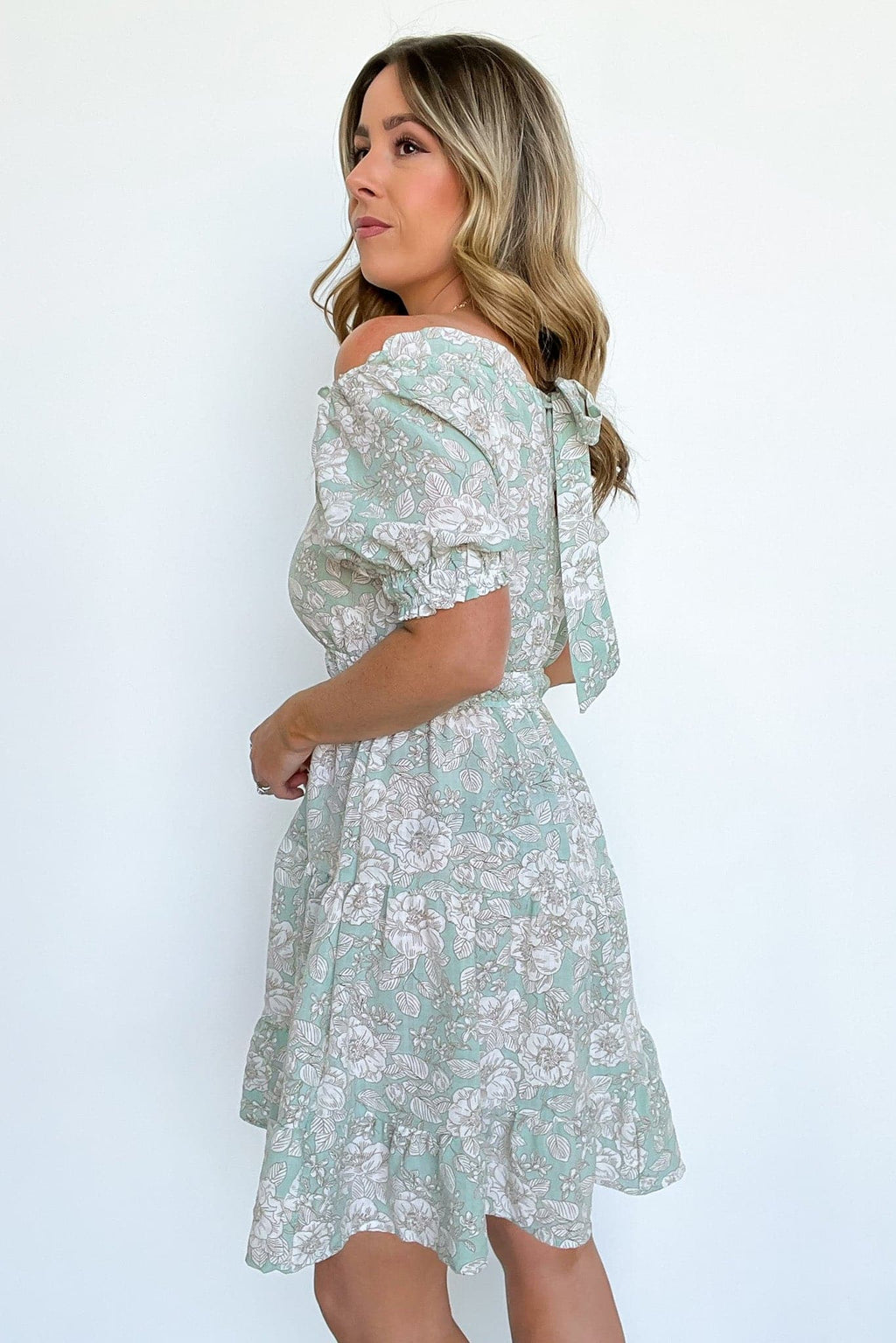  Dreamiest Darling Off Shoulder Ruffle Floral Dress - FINAL SALE - Madison and Mallory