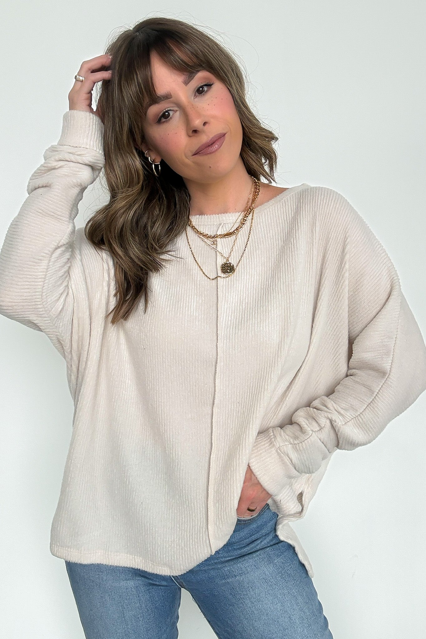  Dreamy Days Ribbed Center Seam Top - Madison and Mallory