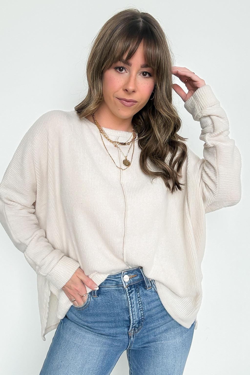 Dreamy Days Ribbed Center Seam Top - Madison and Mallory