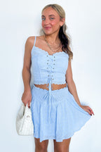 Dreamy Impression Eyelet Smocked Skirt - FINAL SALE - Madison and Mallory