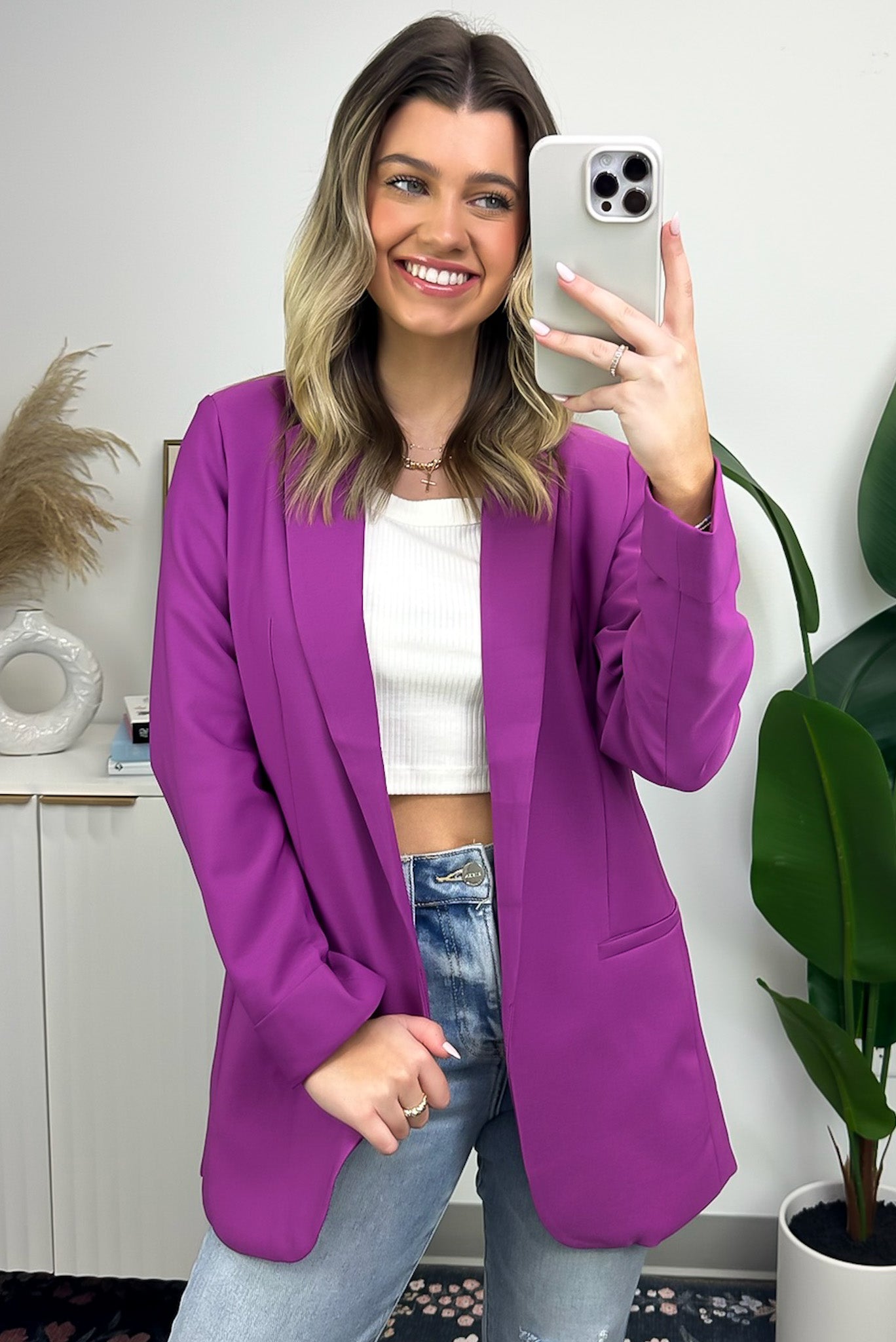 Violet / S Dressed for Success Blazer - BACK IN STOCK - Madison and Mallory