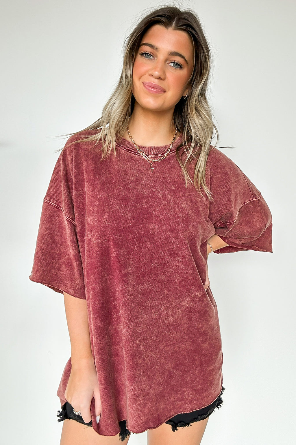  Drifting Dreams Acid Wash Relaxed Fit Top - BACK IN STOCK - Madison and Mallory