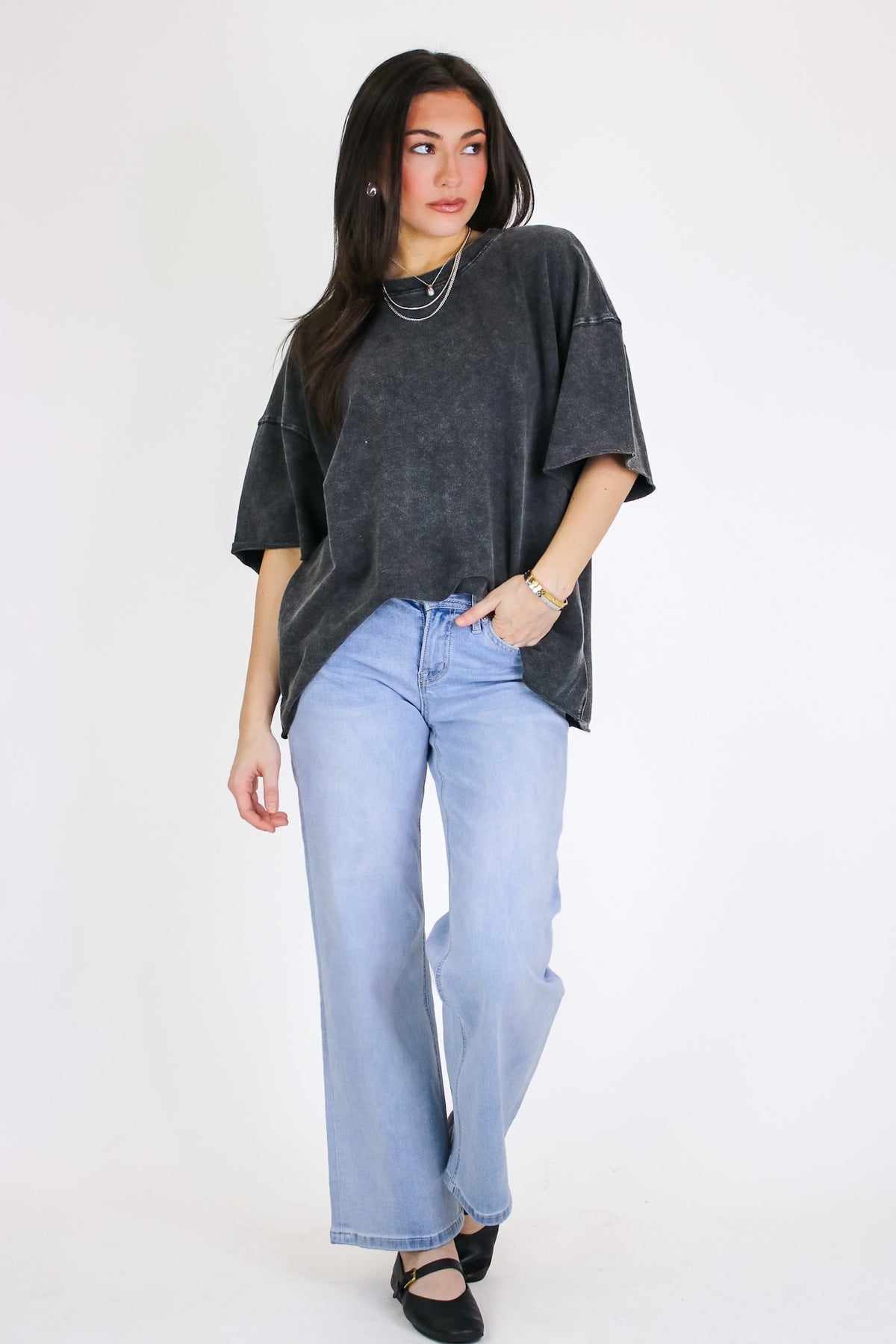Drifting Dreams Acid Wash Relaxed Fit Top