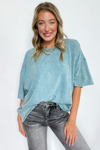 Drifting Dreams Acid Wash Relaxed Fit Top - BACK IN STOCK - Madison and Mallory