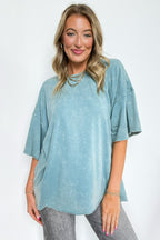 Drifting Dreams Acid Wash Relaxed Fit Top - BACK IN STOCK - Madison and Mallory
