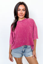 Drifting Dreams Acid Wash Relaxed Fit Top - BACK IN STOCK