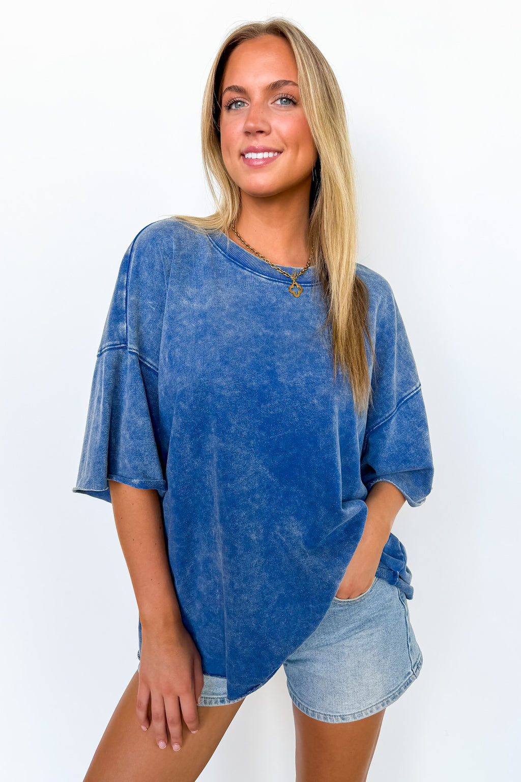 Drifting Dreams Acid Wash Relaxed Fit Top - BACK IN STOCK - Madison and Mallory