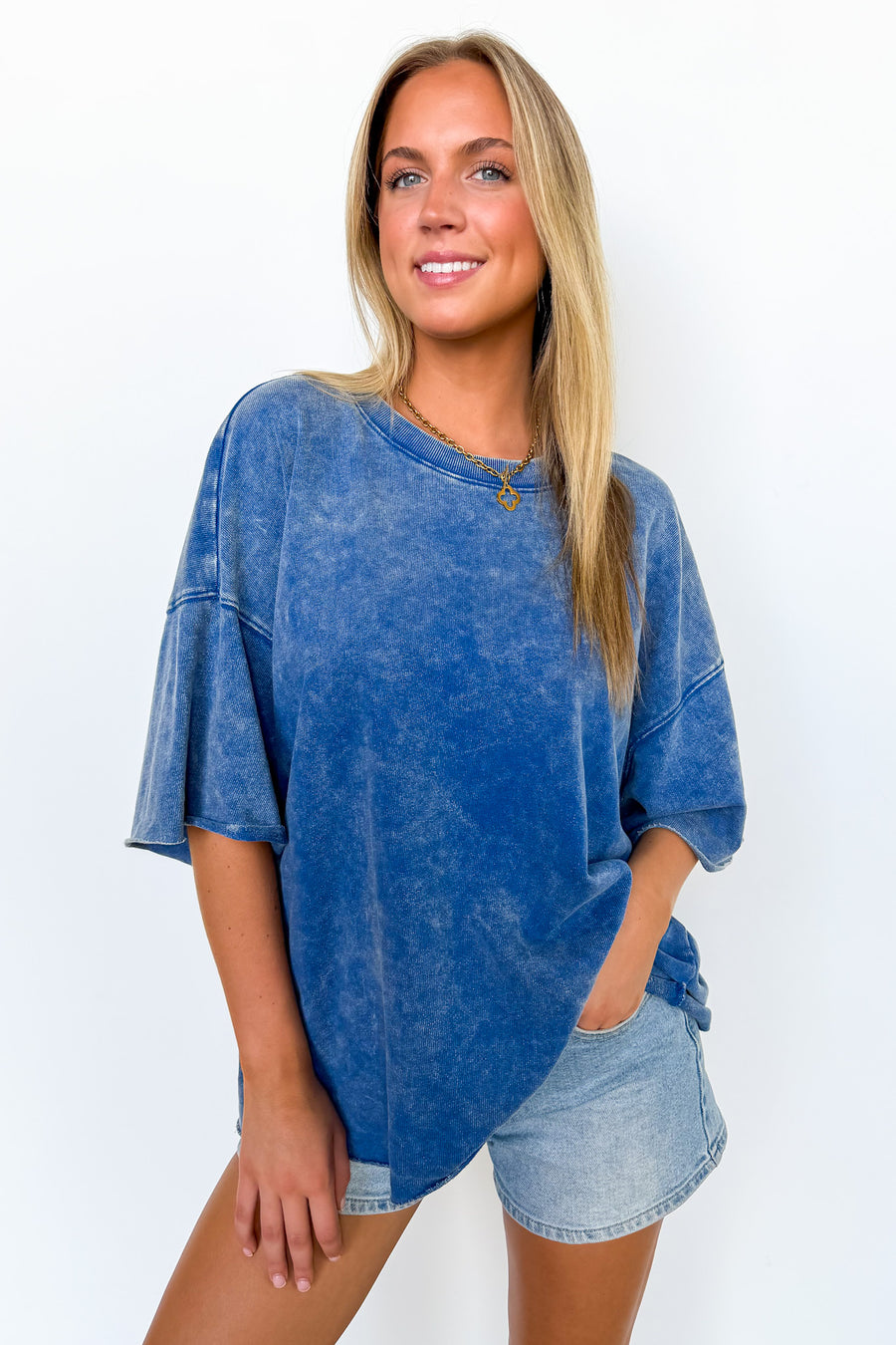 Drifting Dreams Acid Wash Relaxed Fit Top - BACK IN STOCK - Madison and Mallory