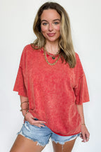 Drifting Dreams Acid Wash Relaxed Fit Top - BACK IN STOCK - Madison and Mallory