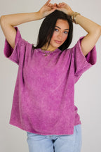 Drifting Dreams Acid Wash Relaxed Fit Top - Madison and Mallory
