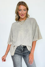 Drifting Dreams Acid Wash Relaxed Fit Top - BACK IN STOCK - Madison and Mallory