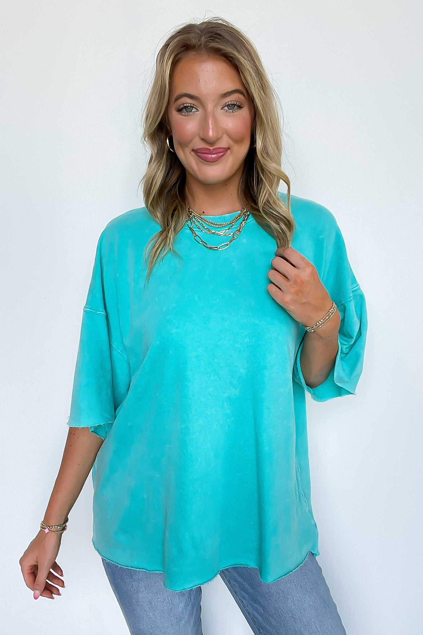 Drifting Dreams Acid Wash Relaxed Fit Top - BACK IN STOCK