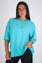 Turquoise / SM Drifting Dreams Acid Wash Relaxed Fit Top - Madison and Mallory