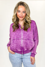 Vintage Drift Acid Washed Fleece Jacket - BACK IN STOCK - Madison and Mallory