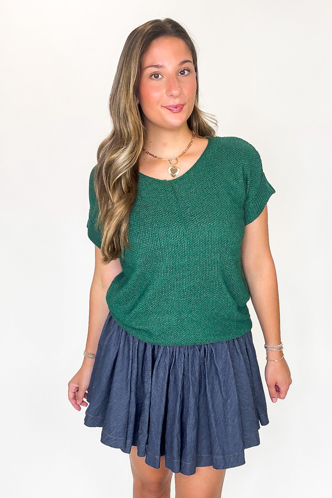 Soft Form Short Sleeve Knit Top
