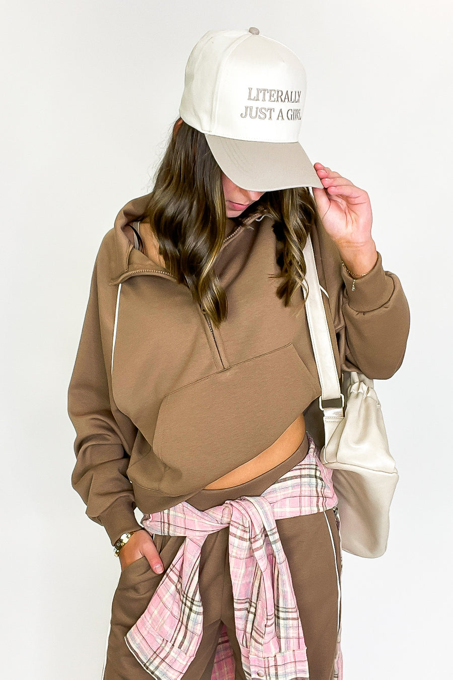 Trackline Half Zip Up Piping Detail Knit Top