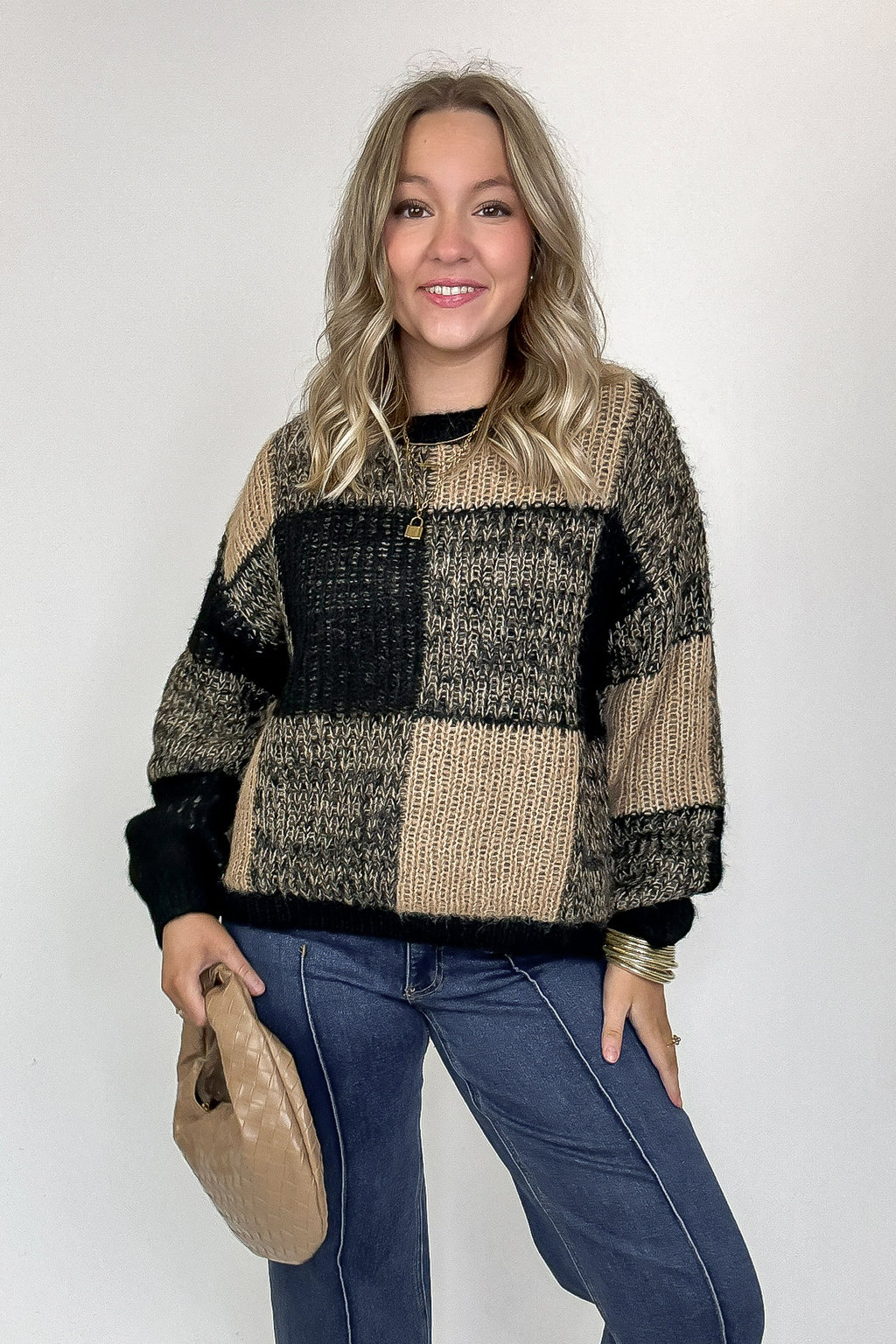 Cozy Grove Plaid Knit Sweater - FINAL SALE - Madison and Mallory